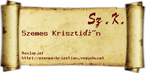 Szemes Krisztián névjegykártya