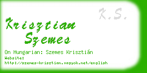 krisztian szemes business card