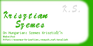 krisztian szemes business card